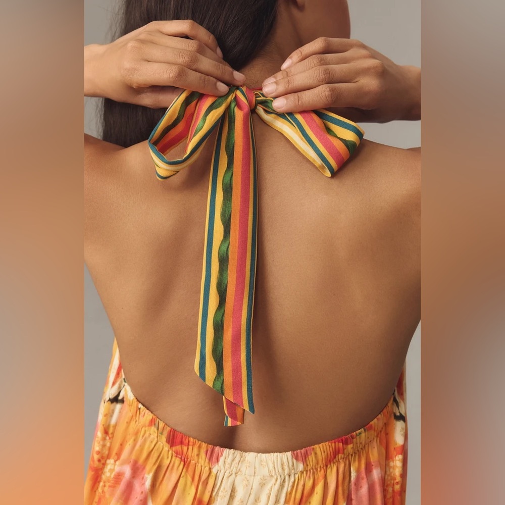 Farm Rio x Anthropologie Floral Halter Jumpsuit - Picture 4 of 7